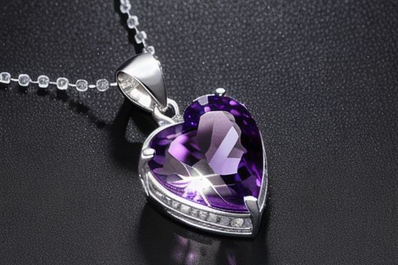 Necklace with amethyst, topaz, and sapphire gemstones - pedras do amor
