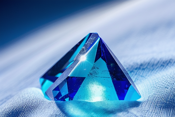 Blue quartz crystal