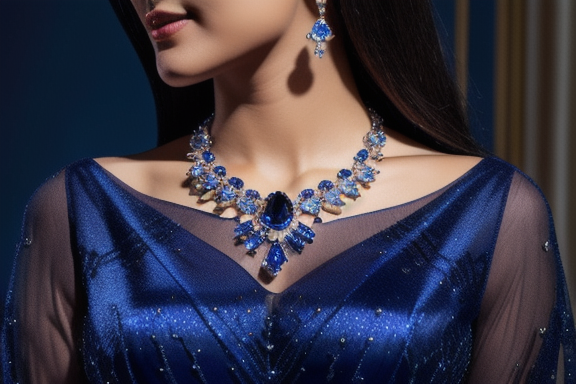 A beautiful sapphire necklace