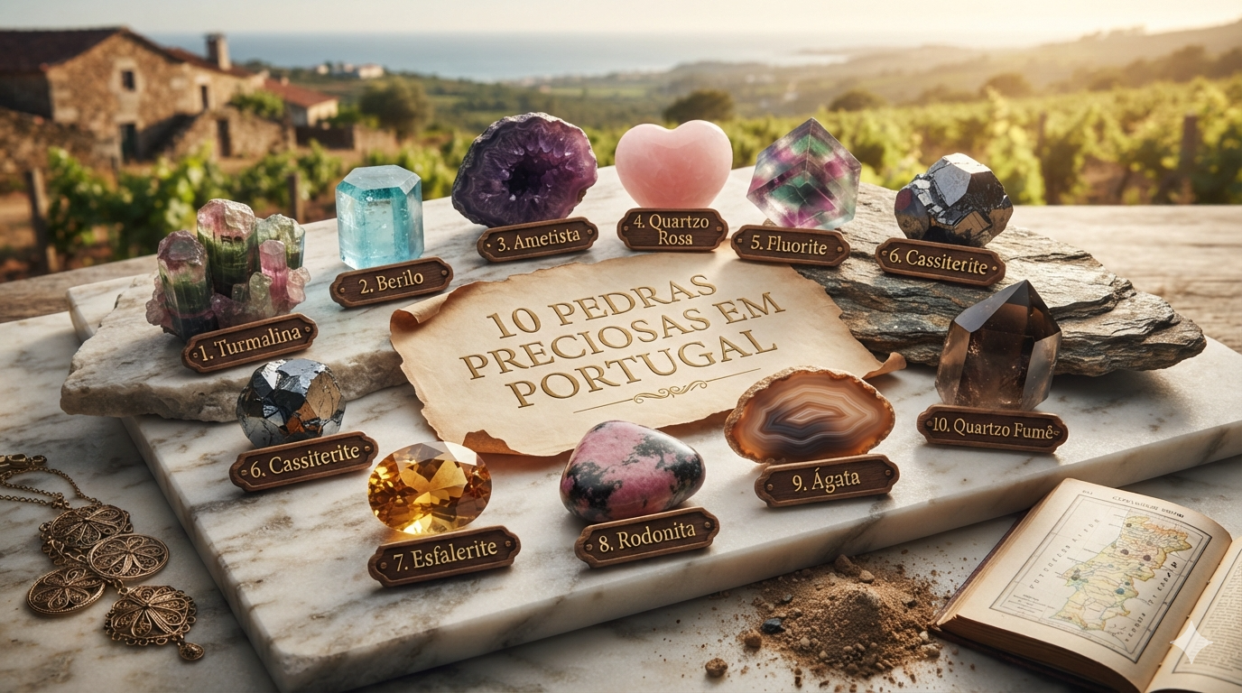 10 pedras preciosas em Portugal
